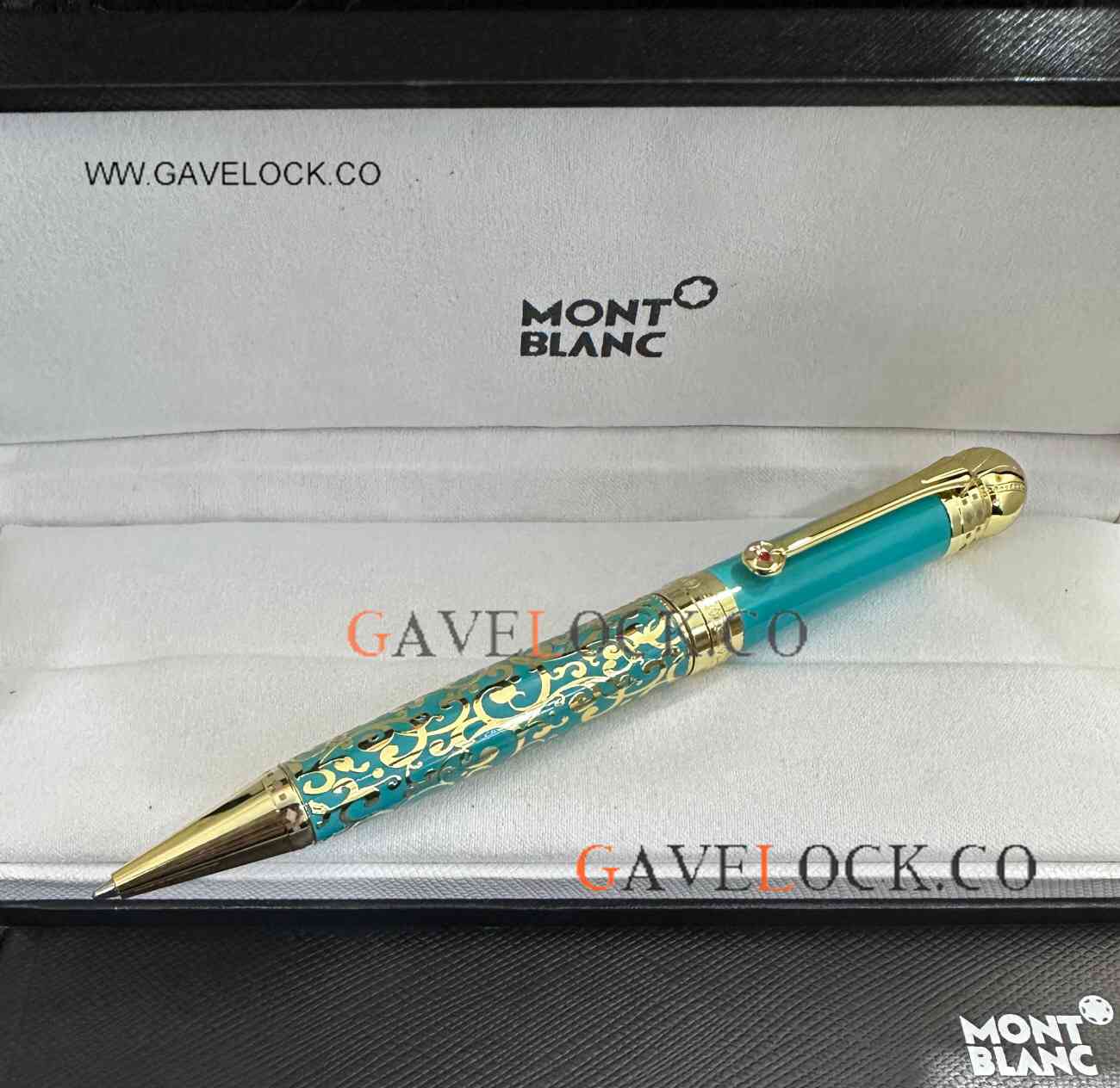 Copy Mont Blanc Joseph Ii Limited Edition Ballpoint Blue-Gold coated